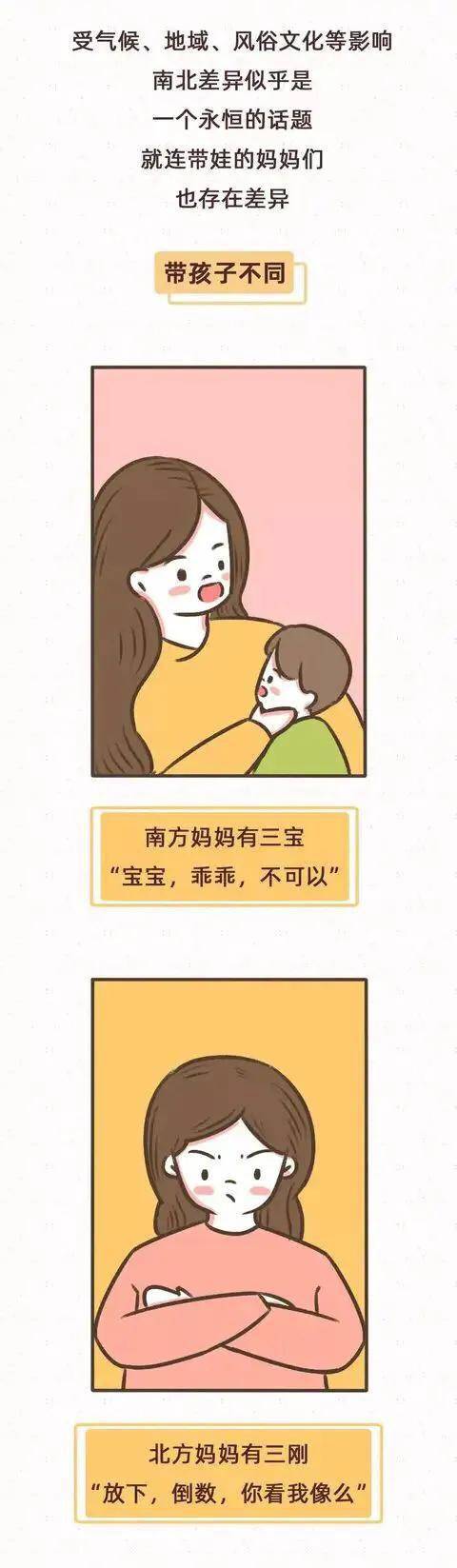 南方妈妈和北方妈妈都是如何带娃的(禄画)