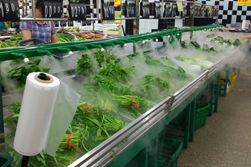 夏天到来,超市蔬菜保鲜尤为重要,喷雾保鲜加湿器你的理想选择!