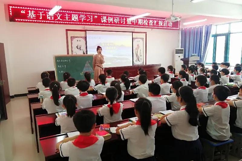 邓州市花洲实验小学学区开展"基于语文主题学习"课例研讨暨中期检查