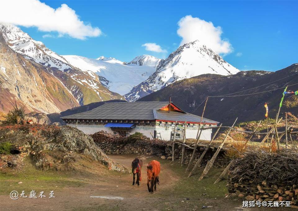 藏东秘境,冰川桃源,来古村风光_雪山