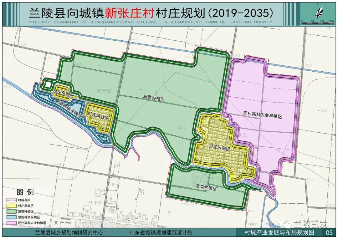 兰陵县向城镇新张庄村村域产业发展与布局规划图