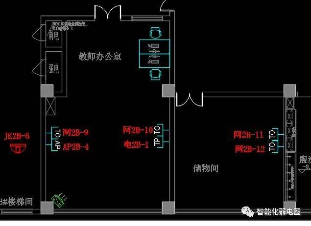 一套幼儿园智能化弱电cad设计图可以作为投标技术文件模板