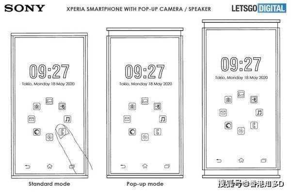 八卦爆料|Sony 申请上下弹出式手机技术专利！？