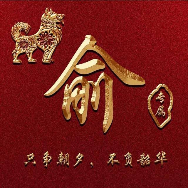 姓氏头像,微信头像,3d金属质感十二生肖签名头像,有你