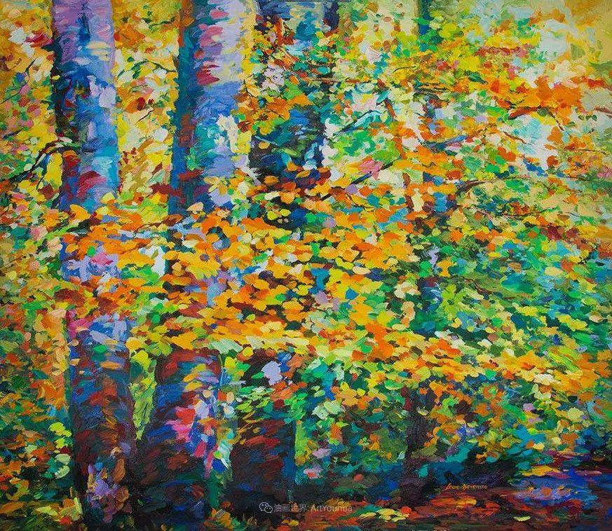美国画家利昂·德文尼采大胆的色彩风景油画作品欣赏