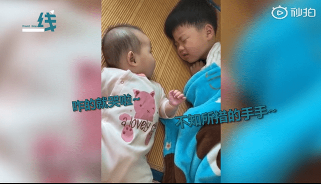 宝宝叫哥哥起床被起床气吓到不敢动网友：小肚子紧张得一鼓一鼓