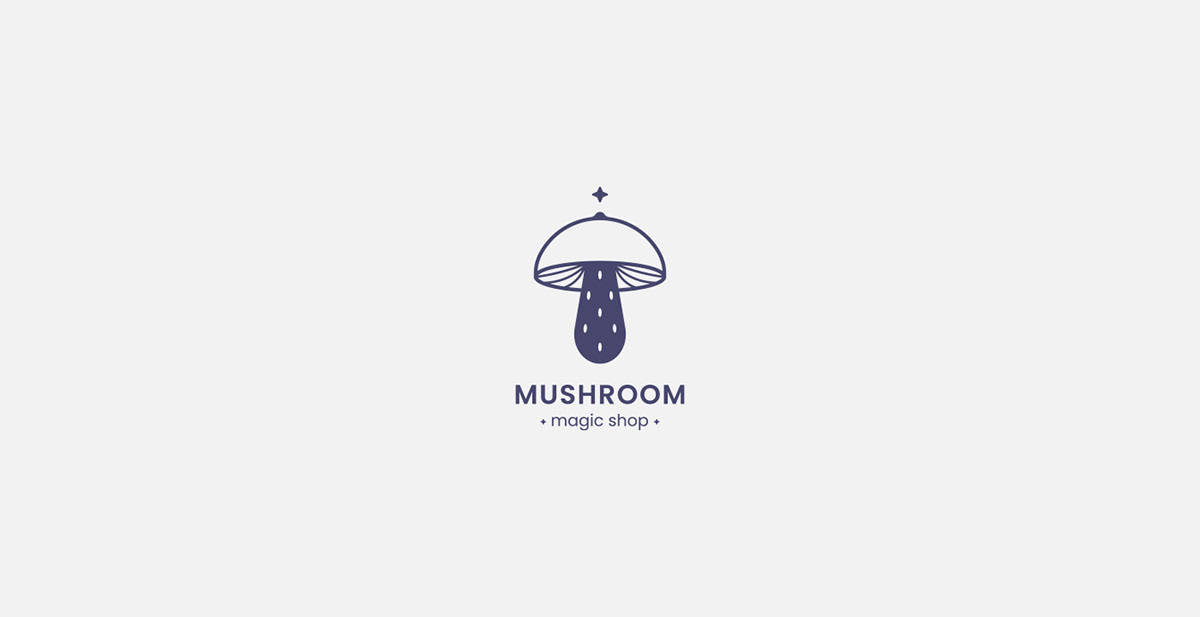 菌类香菇品牌标志设计手绘特产天然自然健康绿色环保营养