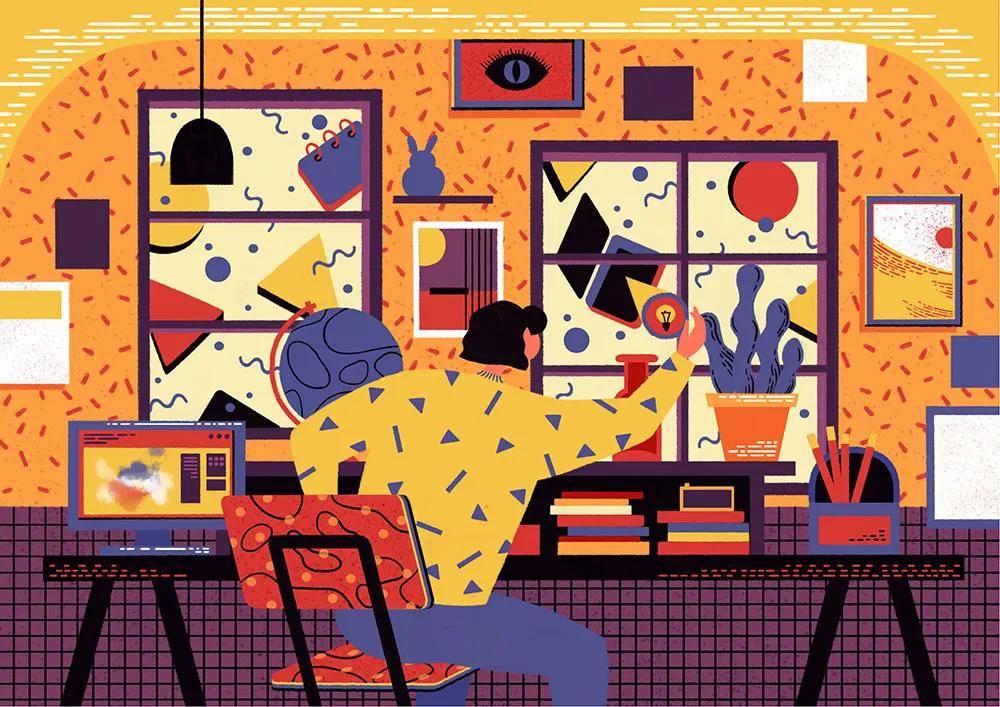 画面|这样学习平面插画就会变得很简单