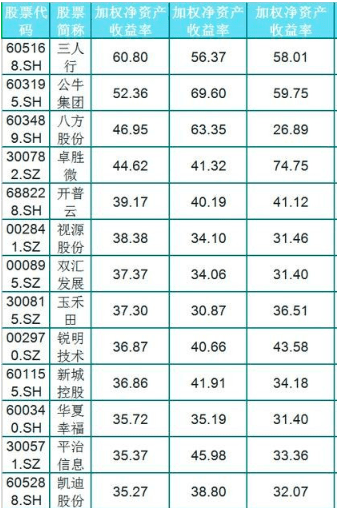 a股净资产收益率排名_手机处理器排名(2)