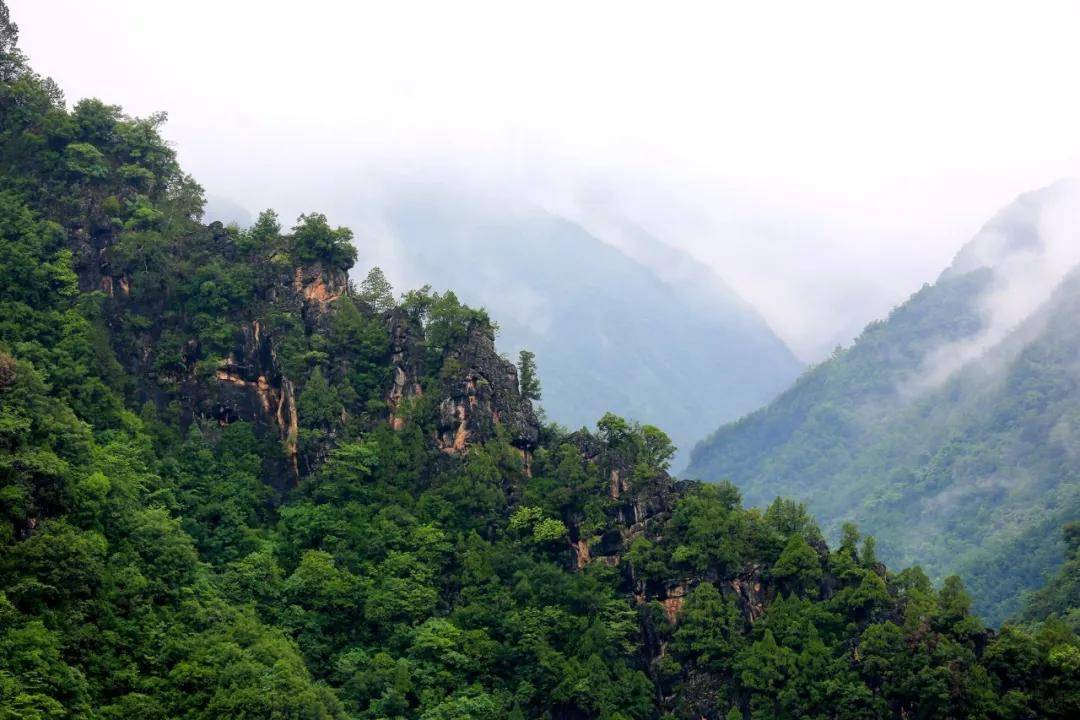 商洛柞水雨后的古道岭美成了仙境