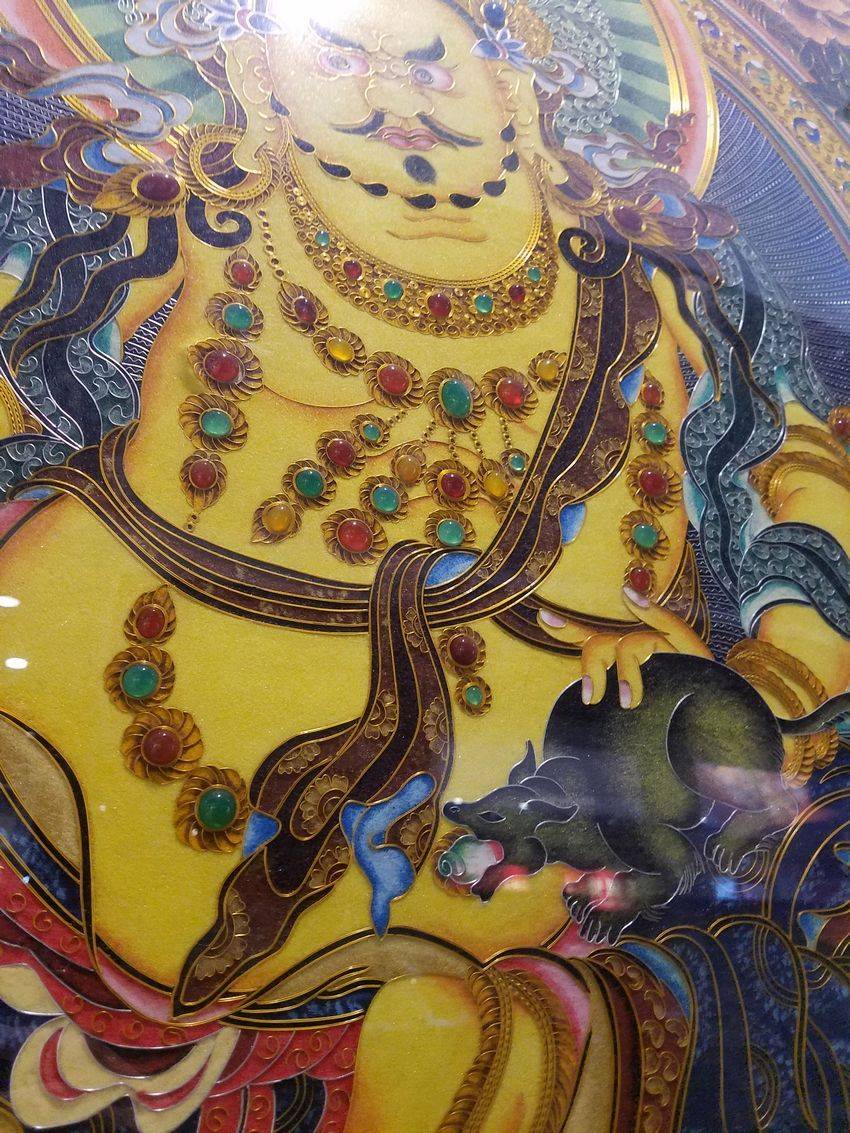 蓝画黄|张同禄掐丝珐琅景泰蓝画黄财神