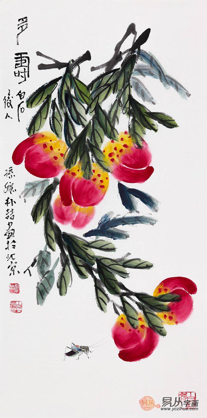 [书法绘画] 哪位画家擅长画寿桃 代表长寿吉祥的寿桃国画