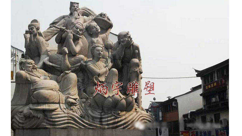 八仙过海雕塑,八仙过海各显神通