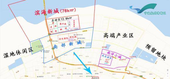 下面给大家详细介绍一下前湾新区(杭州湾新区)空间布局,楼盘分布以及