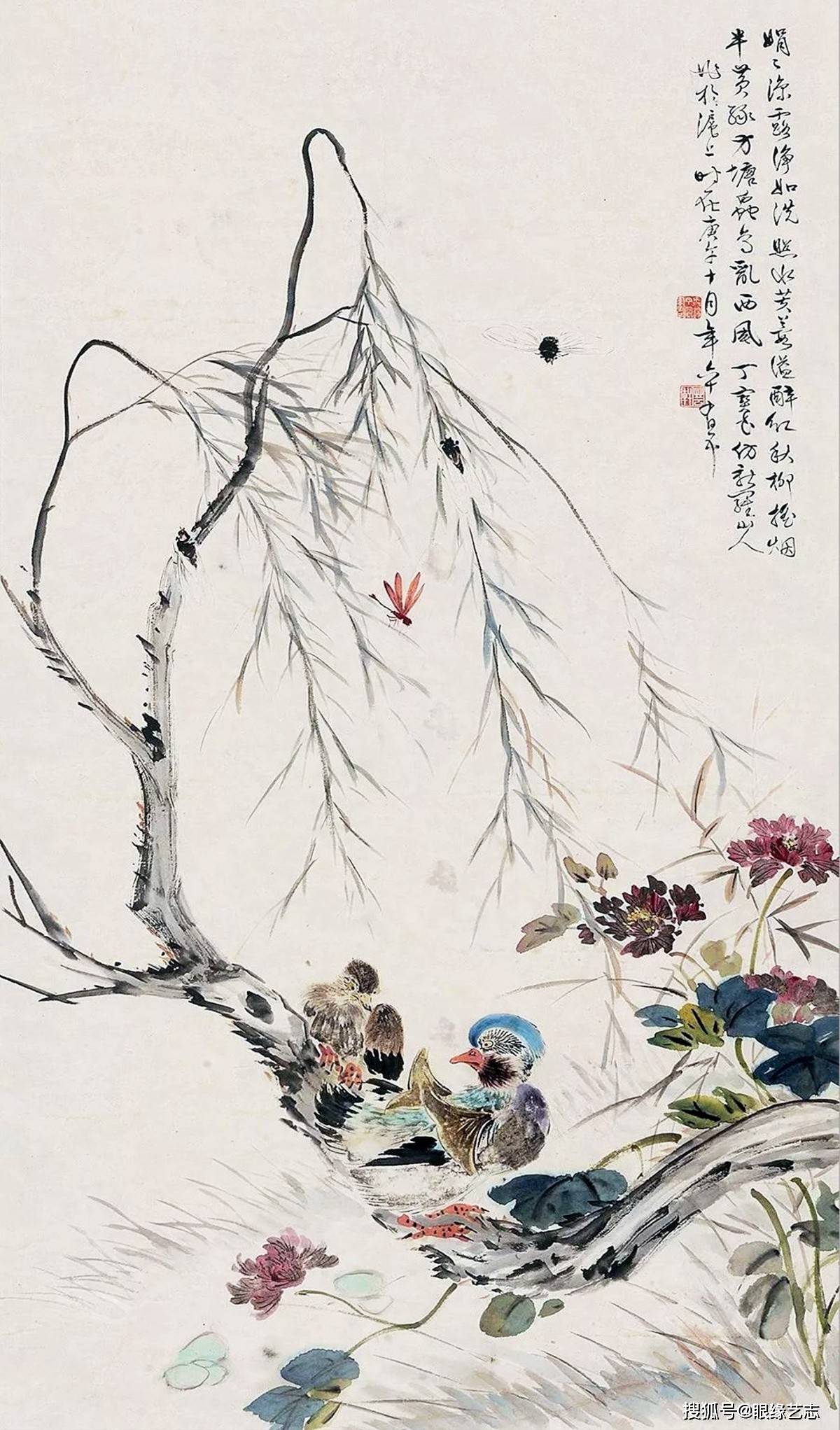 原创海派名家丁宝书:意趣优雅的清代花鸟画,反复再三的化境之技