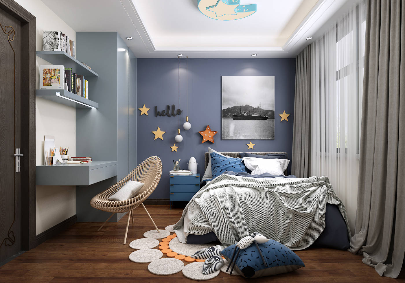 空间|都市果岭140平新中式风格--20万精装修!