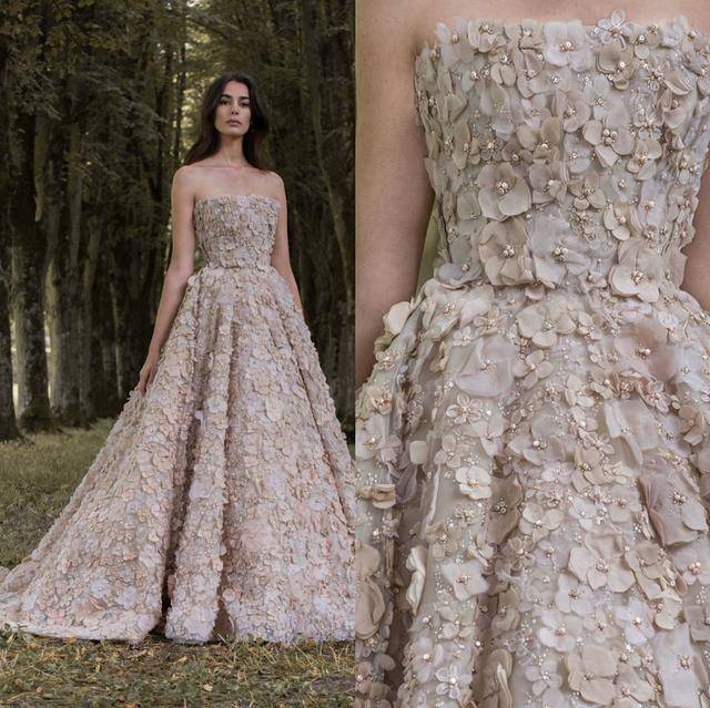 仙女高定礼服paolo sebastian,绿野仙踪,花卉刺绣紫色蕾丝柔美