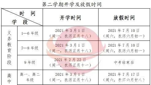 2021上海中小学暑假放假时间:2021年2月22日开学,6月30日结束,全学期