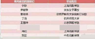 《乘风破浪的姐姐》学历列表，白冰毕业西北政