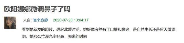鼻尖|欧阳娜娜晒美照侧颜精致，山根鼻尖与以前差距大被质疑微调了鼻子