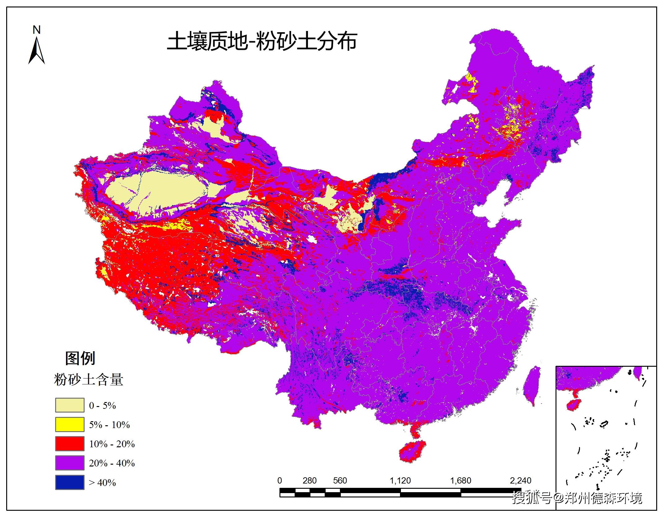 科普我们土壤质地分布图