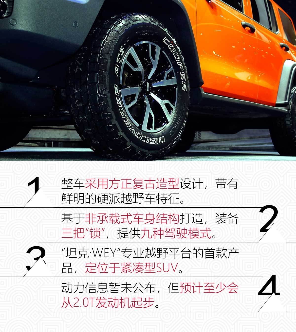 来自长城汽车旗下wey品牌的全新紧凑级硬派suv"wey坦克300"正式亮相