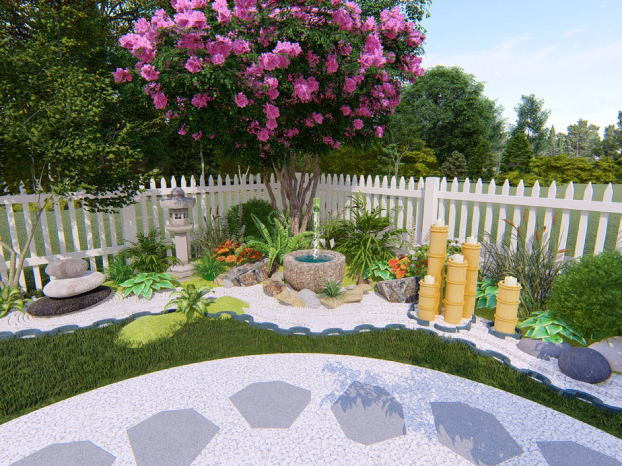 30㎡自建房小花园改造:原来乱七八糟的院子,现在变好看多了!