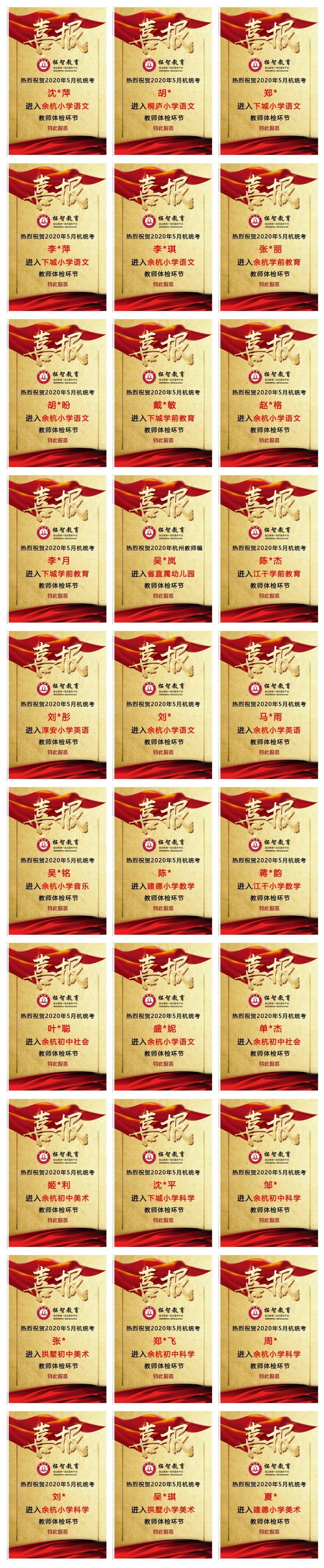 上岸|20上半年杭州教师招聘上岸学员风采展示与考编心得