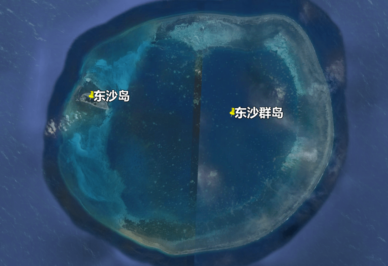 原创台湾省管辖的东沙群岛,距离广东只有250公里,非常适合吹沙填海