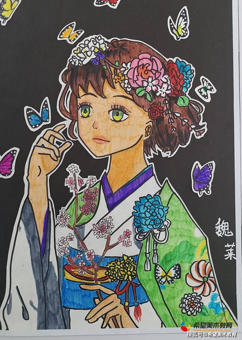 原创希望美术教育漫画班小画家作品展示