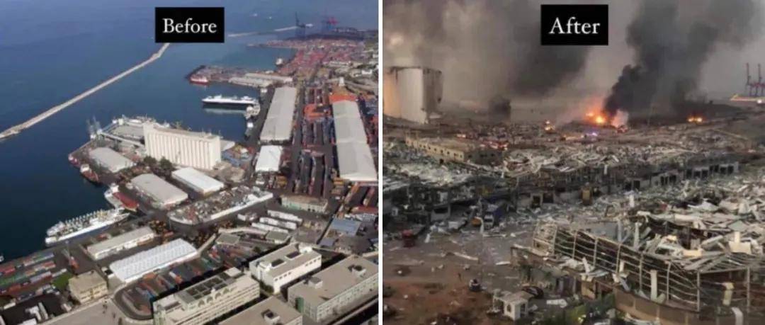 "珠海一号"卫星直击黎巴嫩大爆炸现场,爆炸前后对比触目惊心