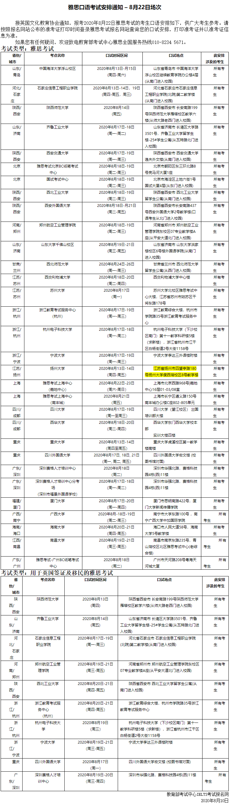 BestU|新出炉！雅思9月考试时间安排！