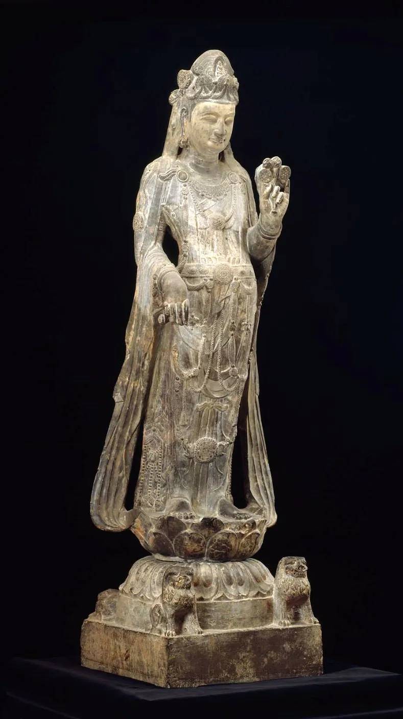 隋代佛教造像的巅峰之作：波士顿博物馆藏石雕观音立像_搜狐网