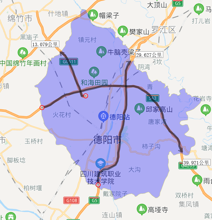 原创2020年德阳市各区县高速路里程排名,中江第一,看看你家乡第几?