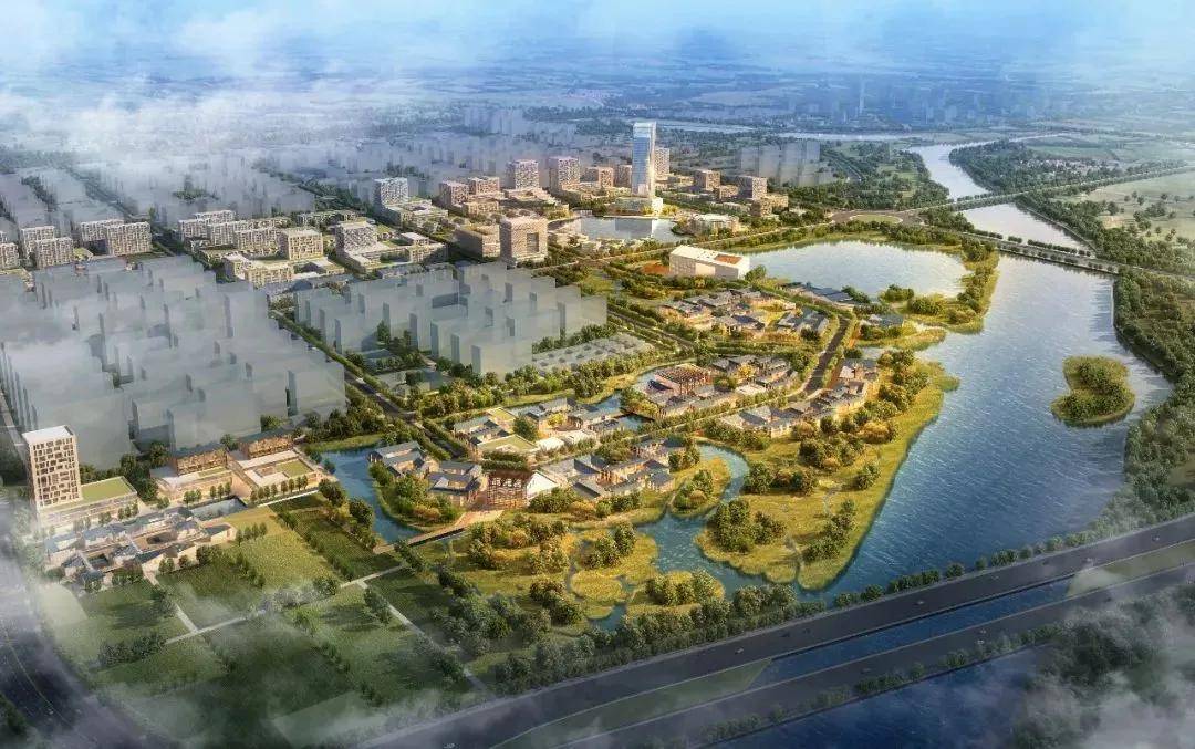 惠济区大运河片区城市设计方案核心区鸟瞰图 信息综合清华同衡整理