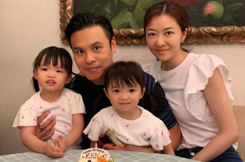 原创熊黛林罕晒一家四口照片，双胞胎女儿颜值太高惹人羡：是人生赢家