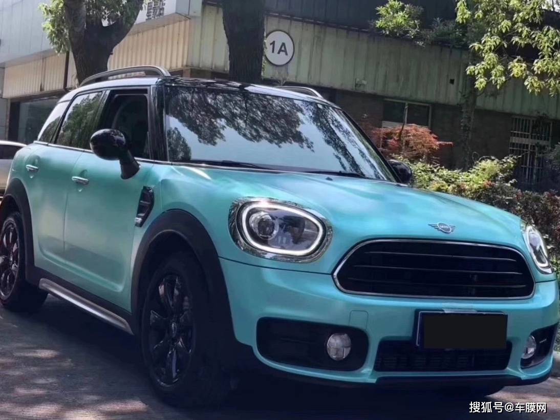 mini 电光金属蒂芙尼改色贴膜效果图_搜狐汽车_搜狐网