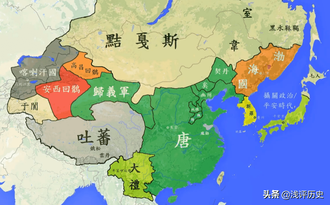 通过地图看唐朝版图变迁:一个庞大帝国,最后走向瓦解