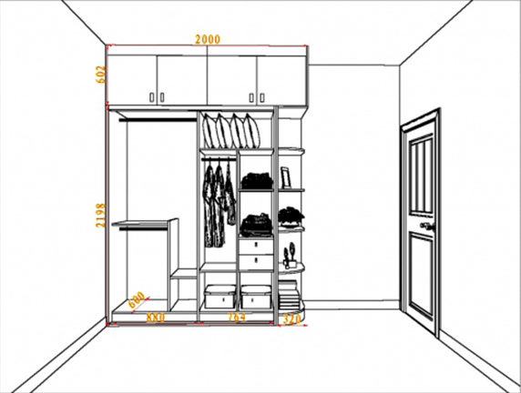 打了30年衣柜的老木工列出最详细的衣柜尺寸附内部结构图
