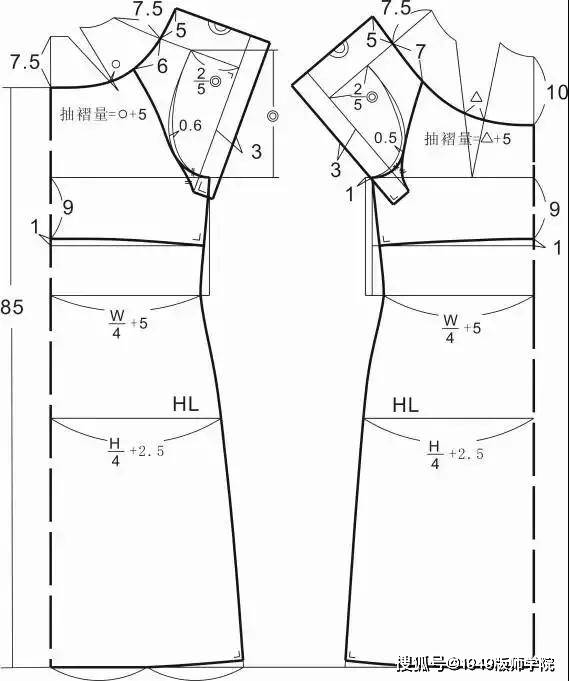 插肩袖连衣裙的结构设计与制作
