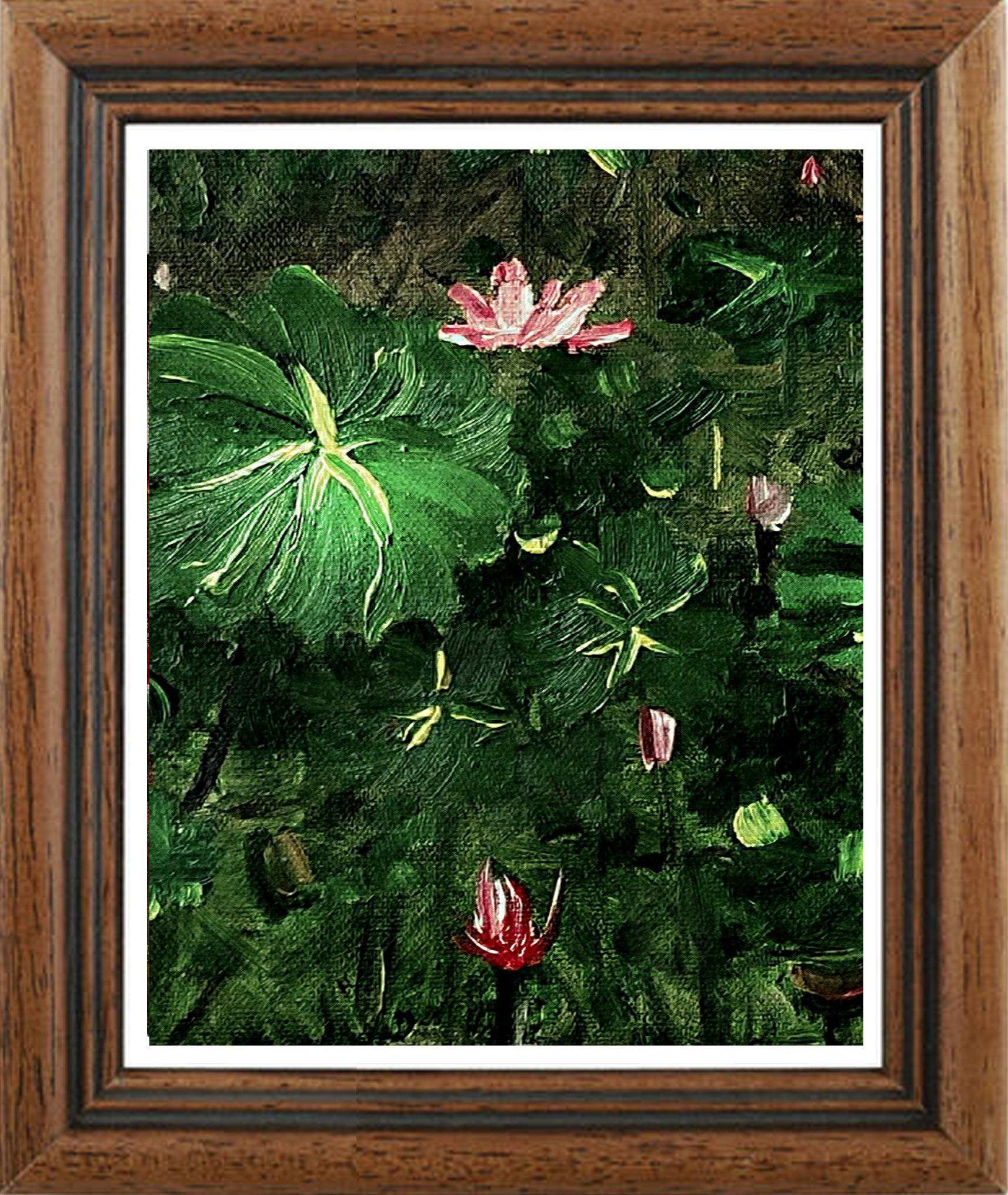 胡维平写意油画花卉四张