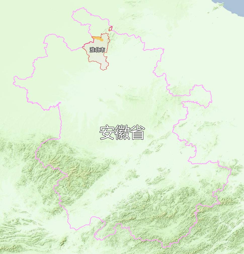 5张地形图,快速了解安徽省淮北各市辖区县