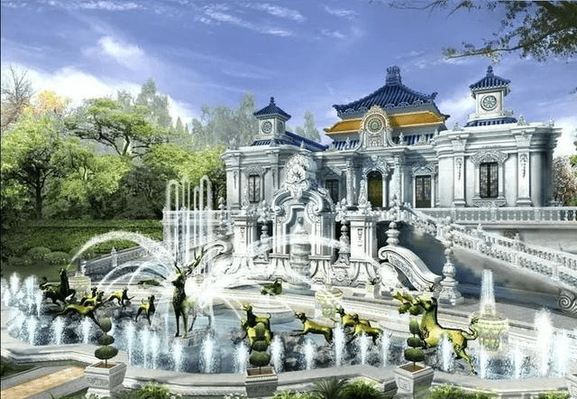圆明园十二生肖兽首铜像,原来是清朝皇家园林圆明园海晏堂外的喷泉的