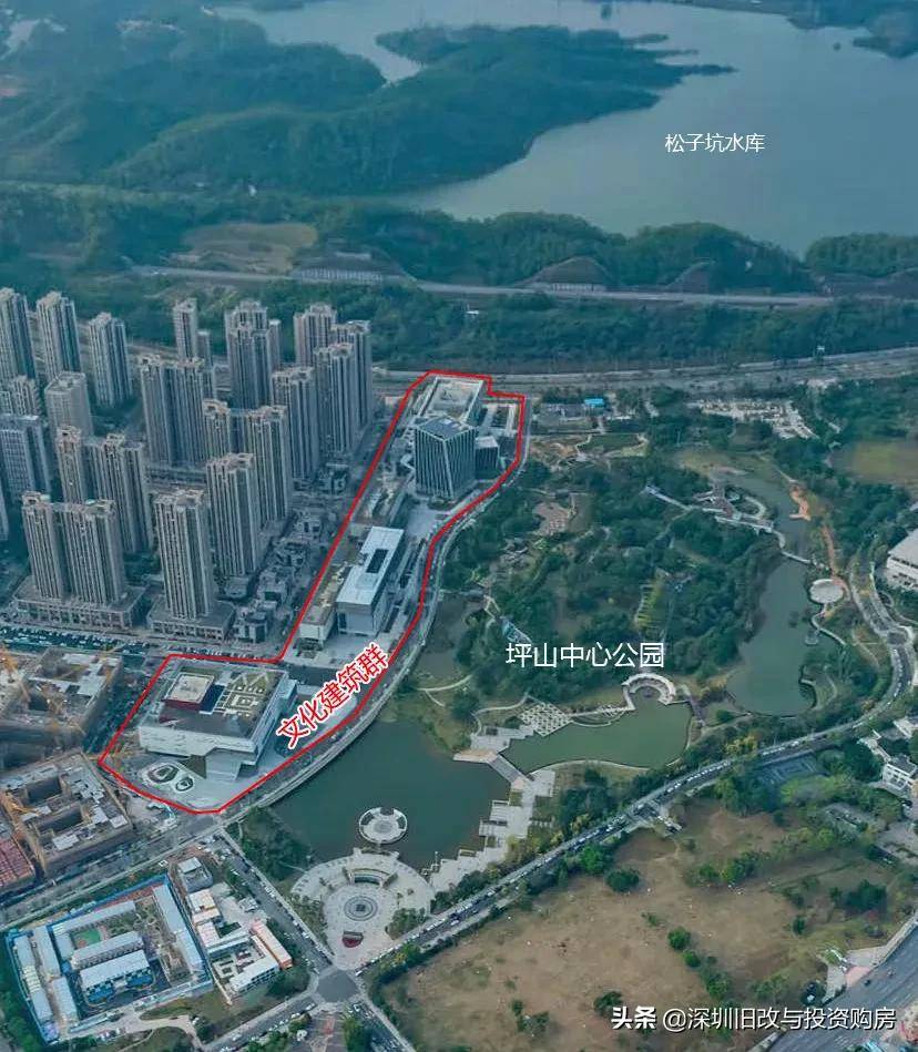 未来这里还将建一个半月环公园,连接坪山高铁站和坪山中心