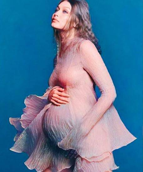 吉吉·哈迪德|Gigi性感孕妇写真曝光，合作希腊设计师湿身女神造型美艳动人