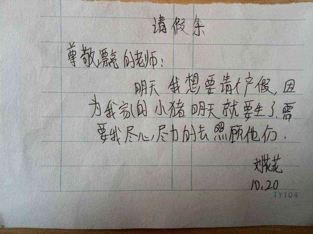 小学生的硬核请假条雷到你捧腹大笑老师都服了