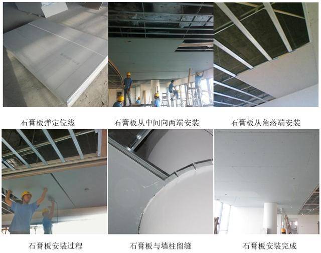 安装第二层石膏板参照第一层纸面石膏板安装方法,采用自攻螺丝m3.