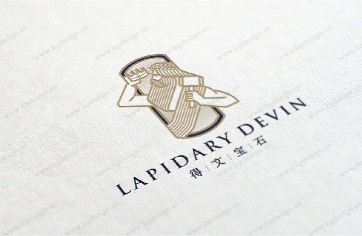 得文|得文宝石Logo设计——辅助线在轮廓抽象化上的应用