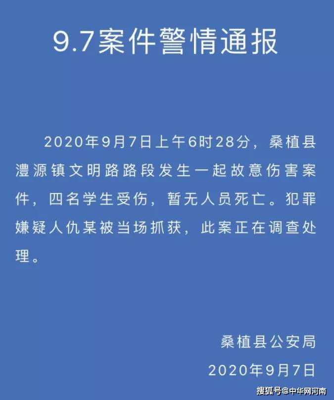 4人受伤！湖南张家界一男子在学校附近持刀行凶