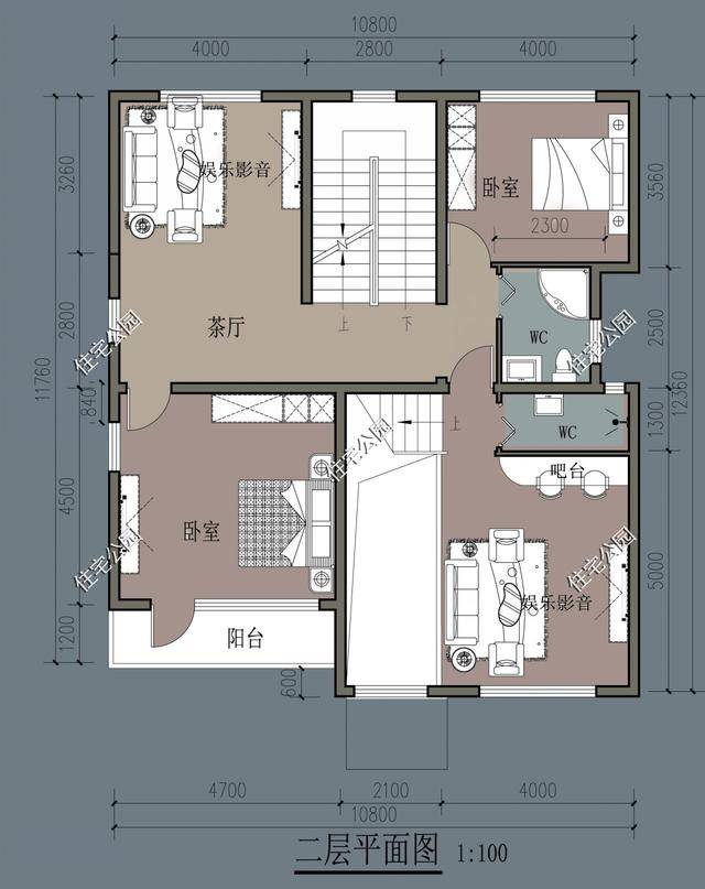 原创宅基地面宽10米,进深12米,农村自建房如何设计比较好?